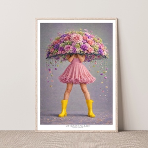 Kunstplakat - Live life in full bloom
