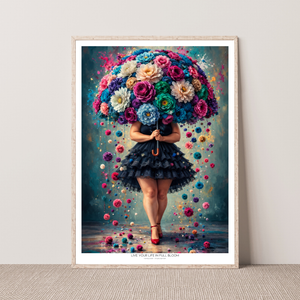Kunstplakat - Bloom in Blue and Purple