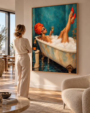 Lærredstryk – Champagne & Bubbles, billede 7