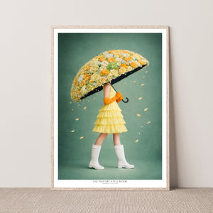 Kunstplakat - Live life in full bloom