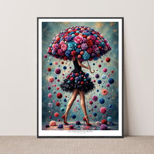 Kunstplakat - Live life in full bloom