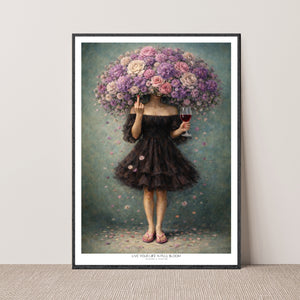 Kunstplakat - Live life in full bloom