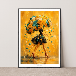 Kunstplakat - Live life in full bloom