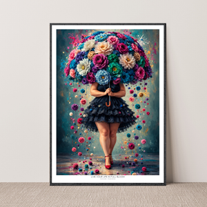 Kunstplakat - Bloom in Blue and Purple
