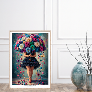 Kunstplakat - Bloom in Blue and Purple