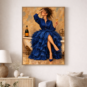 Lærredstryk – Dressed for Champagne, billede 5