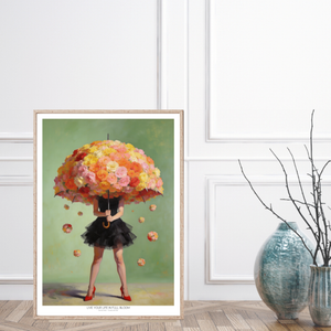 Kunstplakat - Umbrella Girl