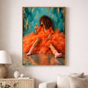 Lærredstryk – Orange Off Duty