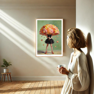 Kunstplakat - Umbrella Girl