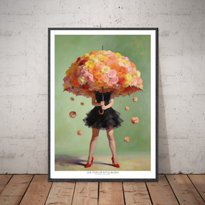 Kunstplakat - Umbrella Girl