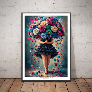 Kunstplakat - Bloom in Blue and Purple