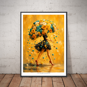Kunstplakat - Live life in full bloom