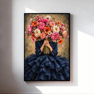 Lærredstryk – Behind the Flowers, billede 3