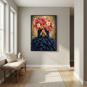Lærredstryk – Behind the Flowers, billede 5