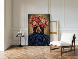 Lærredstryk – Behind the Flowers, billede 4