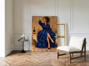 Lærredstryk – Dressed for Champagne, billede 3